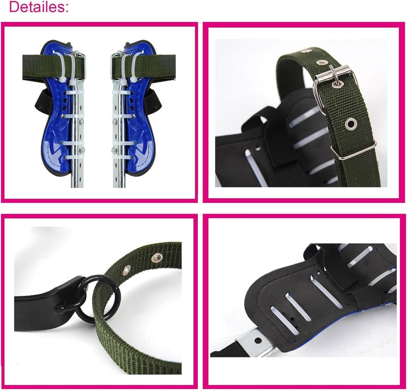 Rohseson Tree Climbing Spikes, Tree Climbing Gear with Non-Slip Pedal, Adjustable Tree Climbing Tool Set - Image 3